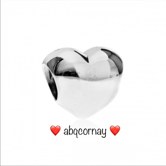 EUC Pandora 790137 Sterling Silver Large Smooth Heart Charm - Picture 1 of 7